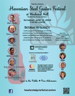 2026 Hawaiian Steel Guitar Festival at Windward Mall Poster